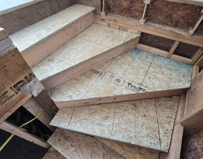 Stairway being framed