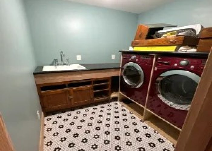 Finished addition's new laundry room.
