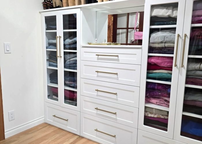 Primary walk-in closet in an addition in Snohomish.