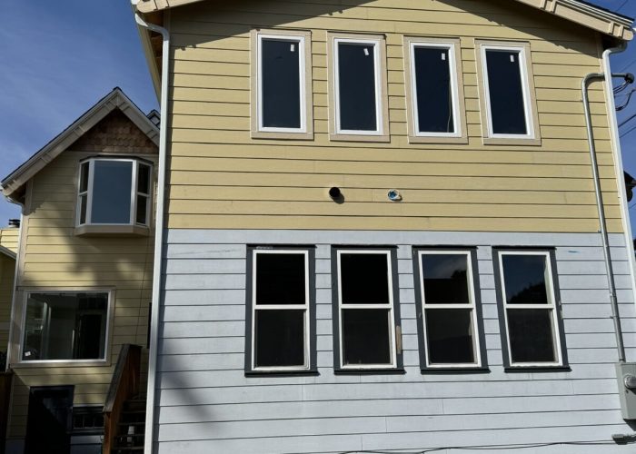 Siding on new second story addition.