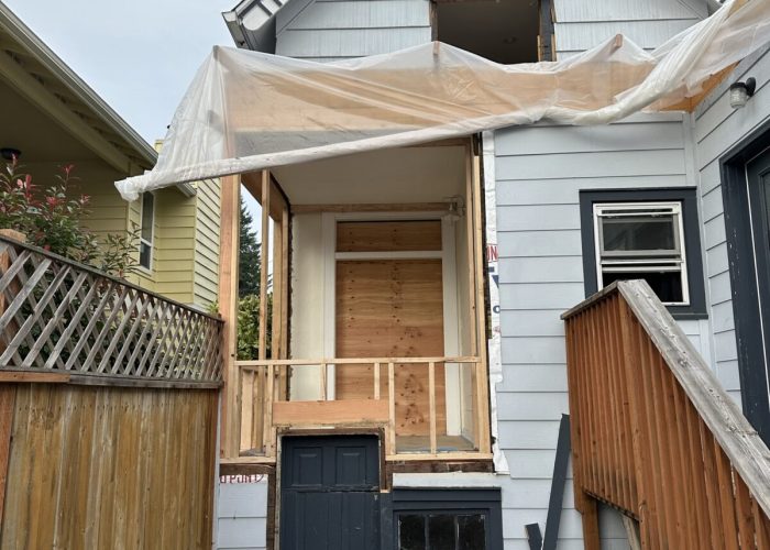 Framing a new sun room.